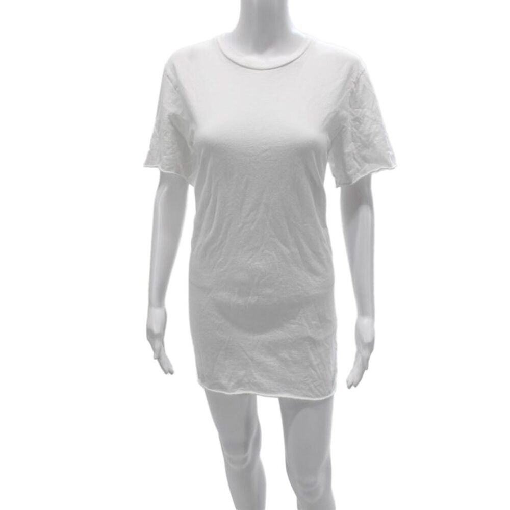 Perfect White Tee Womens Basic Crew Neck Cotton T-Shirt Short Sleeve Size S